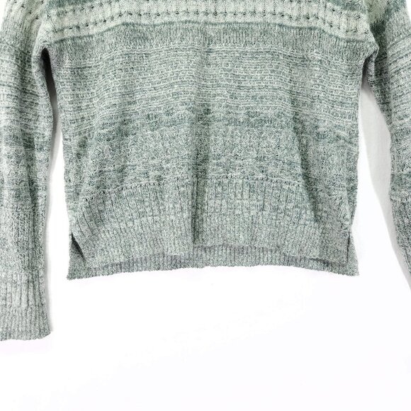 Sparrow Sweater Mohair Merino Wool Cashmere Size Large Mossy Green Open Knit - Picture 6 of 14
